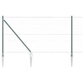 ogrodzenie-z-slupkami-zielony-1-x-100-m-stal-pokryta-pcv