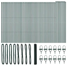 ogrodzenie-z-slupkami-zielony-1-x-100-m-stal-pokryta-pcv