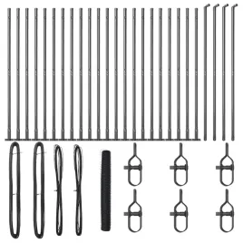 ogrodzenie-z-slupkami-szary-1-2-x-50-m-stal-pokryta-pcv