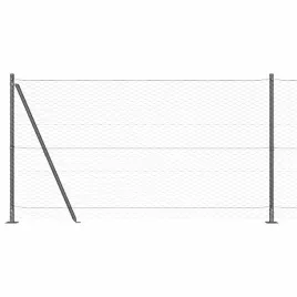 ogrodzenie-z-slupkami-szary-1-2-x-50-m-stal-pokryta-pcv