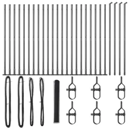 ogrodzenie-z-slupkami-szary-1-2-x-50-m-stal-pokryta-pcv