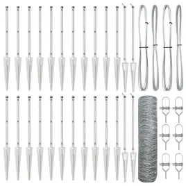 ogrodzenie-z-slupkami-srebrny-1-x-50-m-stal-pokryta-pcv