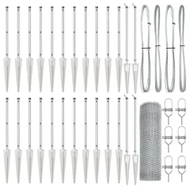 ogrodzenie-z-slupkami-srebrny-1-x-50-m-stal-pokryta-pcv