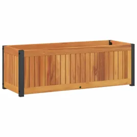 donica-ogrodowa-80x30x275-cm-lite-drewno-akacjowe-i-stal