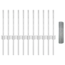 ogrodzenie-z-slupkami-srebrny-0-4-x-25-m-stal