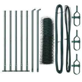 ogrodzenie-z-slupkami-zielony-0-4-x-10-m-stal-pokryta-pcv