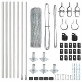 ogrodzenie-z-slupkami-srebrny-05-x-10-m-stal-pokryta-pcv