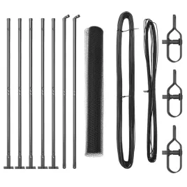 ogrodzenie-z-slupkami-szary-1-2-x-10-m-stal-pokryta-pcv