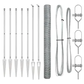 ogrodzenie-z-slupkami-srebrny-1-5-x-10-m-stal-pokryta-pcv