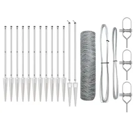 ogrodzenie-z-slupkami-srebrny-05-x-10-m-stal-pokryta-pcv
