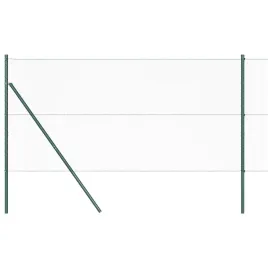 ogrodzenie-z-slupkami-zielony-1-x-10-m-stal-pokryta-pcv