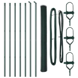 ogrodzenie-z-slupkami-zielony-1-5-x-10-m-stal-pokryta-pcv