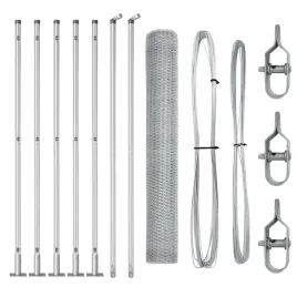 ogrodzenie-z-slupkami-srebrny-1-2-x-10-m-stal-pokryta-pcv