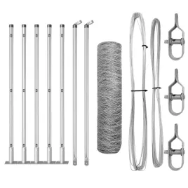 ogrodzenie-z-slupkami-srebrny-05-x-10-m-stal-pokryta-pcv