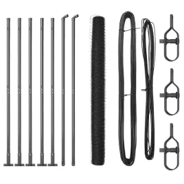 ogrodzenie-z-slupkami-szary-1-4-x-10-m-stal-pokryta-pcv