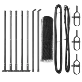 ogrodzenie-z-slupkami-szary-0-4-x-10-m-stal-pokryta-pcv
