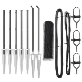 ogrodzenie-z-slupkami-szary-0-8-x-10-m-stal-pokryta-pcv