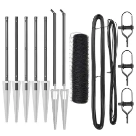 ogrodzenie-z-slupkami-szary-05-x-10-m-stal-pokryta-pcv