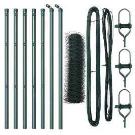 ogrodzenie-z-slupkami-zielony-0-4-x-10-m-stal-pokryta-pcv