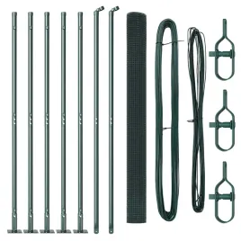 ogrodzenie-z-slupkami-zielony-1-5-x-10-m-stal