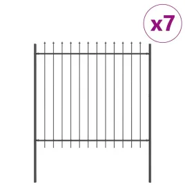 ogrodzenie-ogrodowe-szary-11-9-x-1-5-m-stal-malowana-proszkowo