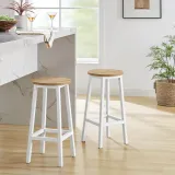 taboret-barowy-dab-sonoma-nogi-biale-stan-nowy