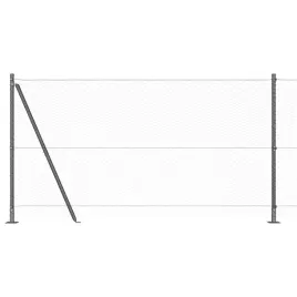 ogrodzenie-z-slupkami-szary-1-2-x-25-m-stal-pokryta-pcv