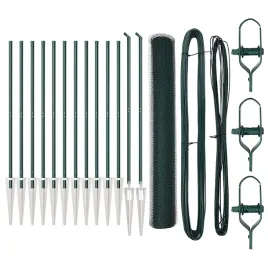 ogrodzenie-z-slupkami-zielony-1-x-25-m-stal-pokryta-pcv