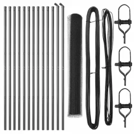 ogrodzenie-z-slupkami-szary-1-2-x-25-m-stal-pokryta-pcv