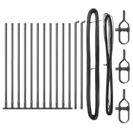 slupki-ogrodzeniowe-13-pcs-szary-o32mm-50-cm-stal-galwanizowana