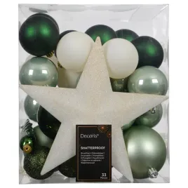 ozdoby-choinkowe-nietlukace-33szt-mat-brokat-polysk-zielono-biale
