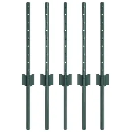 slupki-ogrodzeniowe-5-pcs-zielony-40-cm-stal