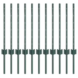 slupki-ogrodzeniowe-11-pcs-zielony-60-cm-stal