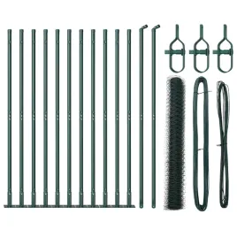 ogrodzenie-z-slupkami-zielony-1-x-25-m-stal-pokryta-pcv