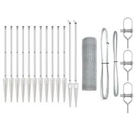 ogrodzenie-z-slupkami-srebrny-1-x-25-m-stal-pokryta-pcv
