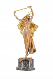 orientalna-tancerka-kobieta-z-mieczem-figura-rzezba-z-brazu-zloconego
