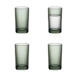 komplet-4-szklanek-zielonych-360ml-w-paski-elise-stripes-do-wody