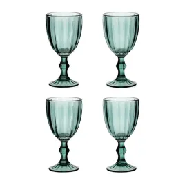 komplet-4-zielonych-kieliszkow-300ml-szklo-w-paski-na-uroczystosc