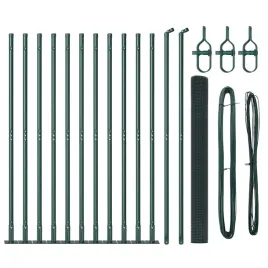 ogrodzenie-z-slupkami-zielony-1-4-x-25-m-stal