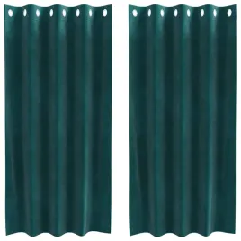 zaslony-z-zaslonami-2-pcs-ciemna-zielen-140-x-175-cm-aksamit