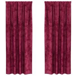 zaslona-z-zaslonami-2-pcs-czerwone-wino-260-x-140-cm-aksamit