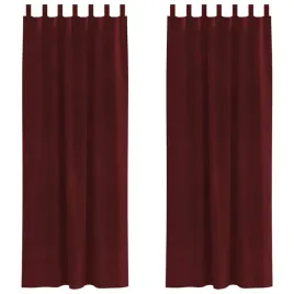 zaslony-z-zaslonami-2-pcs-czerwone-wino-140-x-225-cm-aksamit