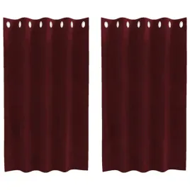 zaslony-z-zaslonami-2-pcs-czerwone-wino-140-x-140-cm-aksamit