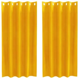 zaslony-2-pcs-musztardowy-zolty-140-x-175-cm-aksamit