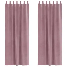 zaslony-z-zaslonami-2-pcs-ciemny-roz-140-x-260-cm-aksamit