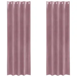 zaslony-z-zaslonami-2-pcs-ciemnorozowy-140-x-245-cm-aksamit