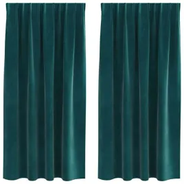 zaslony-z-zaslonami-2-pcs-ciemna-zielen-140-x-175-cm-aksamit