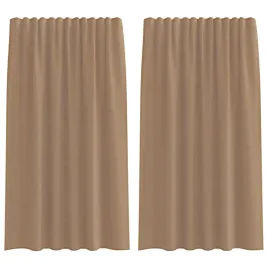 zaslony-woalowe-z-kieszeniami-na-drazek-2-szt-jasnobrazowe