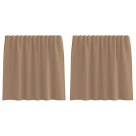 zaslony-woalowe-z-kieszeniami-na-drazek-2-szt-jasnobrazowe