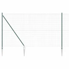 ogrodzenie-z-slupkami-zielony-1-5-x-10-m-stal